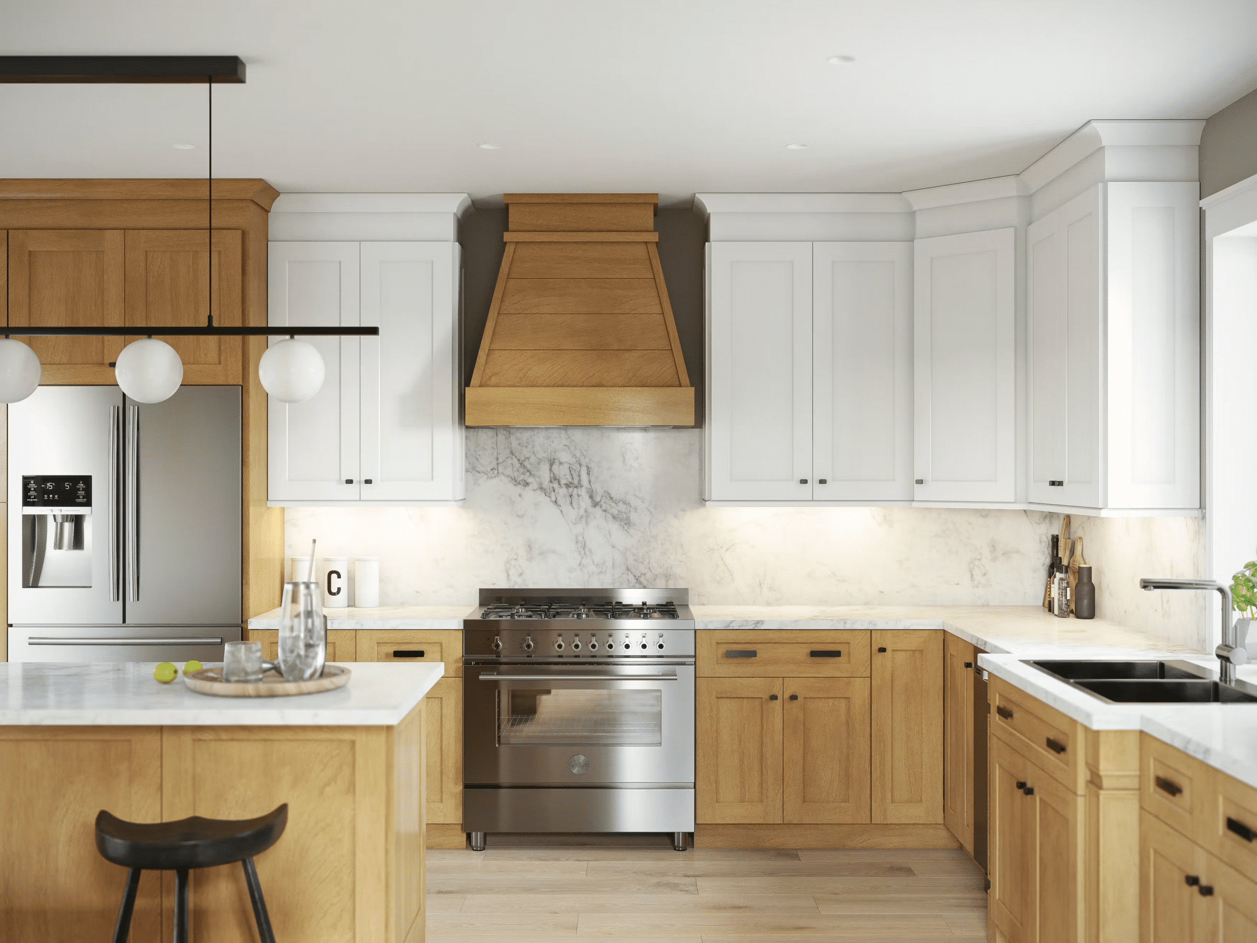 white cabinets and a stainless steel stove